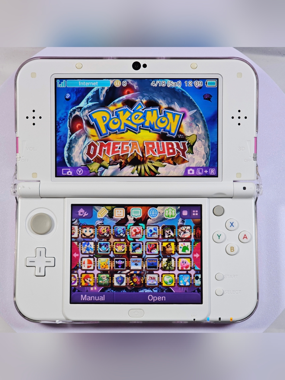 Nintendo New 3DS XL White-Pink Model | Plug & Play | Accessories & Content